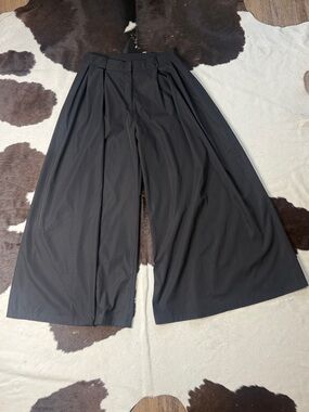 Uoozee Black High-Rise Wide Leg Pants